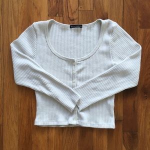 brandy melville cream zelly long sleeve